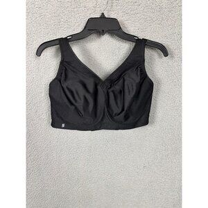 Glamorise Full Coverage Adjustable Sports Bra 1006 38DD Black New Without Tag's